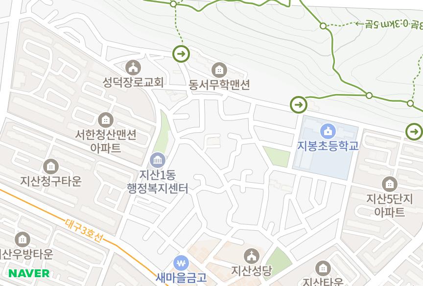 대구광역시 수성구 지산동 사랑누리 위치·실거래 시세 지도
