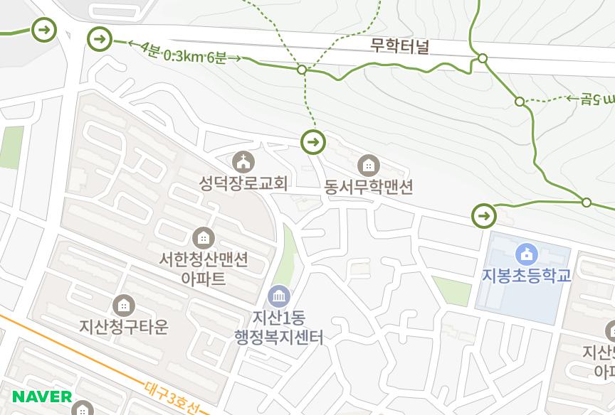 대구광역시 수성구 지산동 우방빌라트 위치·실거래 시세 지도