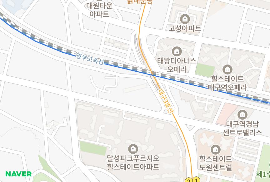 대구광역시 중구 달성동 금오맨션 위치·실거래 시세 지도