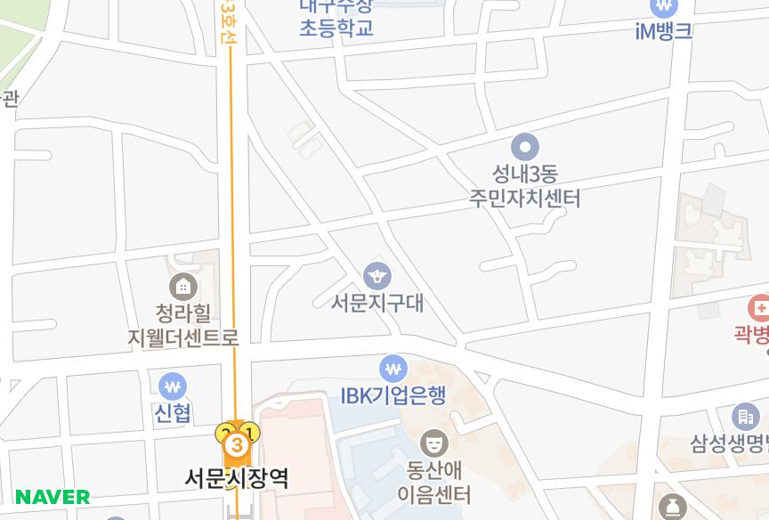 대구광역시 중구 동산동 석우리치타운 위치·실거래 시세 지도