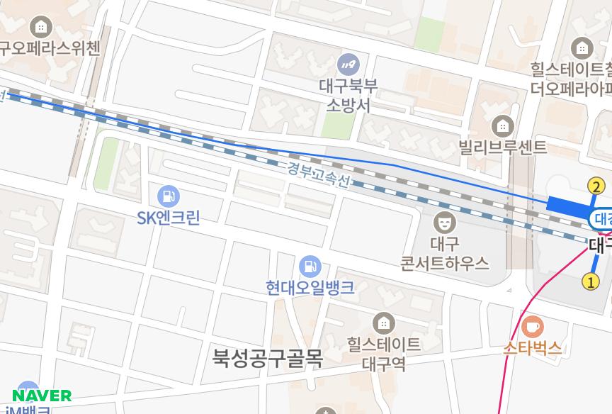 대구광역시 중구 태평로2가 건영맨션 위치·실거래 시세 지도