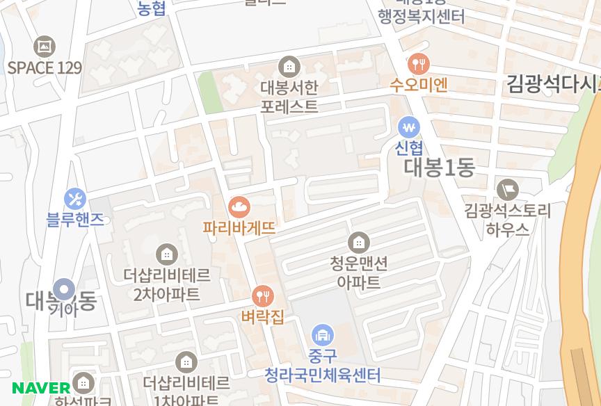 대구광역시 중구 대봉동 아트빌 위치·실거래 시세 지도
