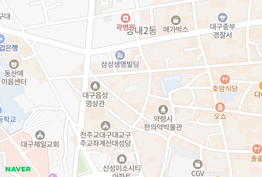 대구광역시 중구 수동 희도 위치·실거래 시세 지도