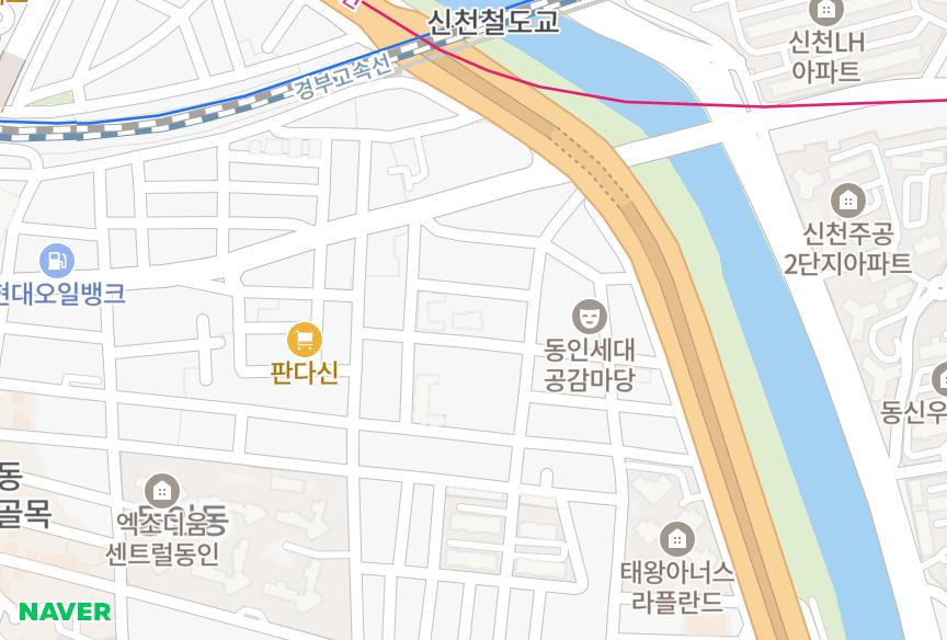 대구광역시 중구 동인동3가 협화동인빌라 위치·실거래 시세 지도