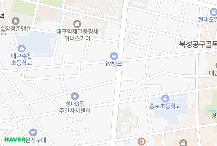 대구광역시 중구 서성로1가 서성로훼밀리타운 위치·실거래 시세 지도