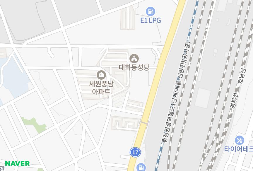 대전광역시 대덕구 대화동 금성백조 위치·실거래 시세 지도