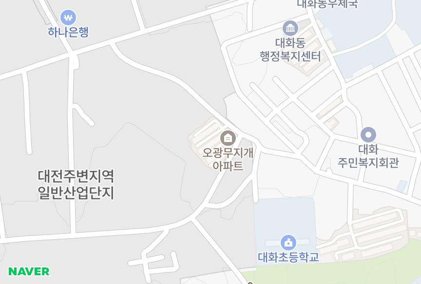 대전광역시 대덕구 대화동 오광 위치·실거래 시세 지도