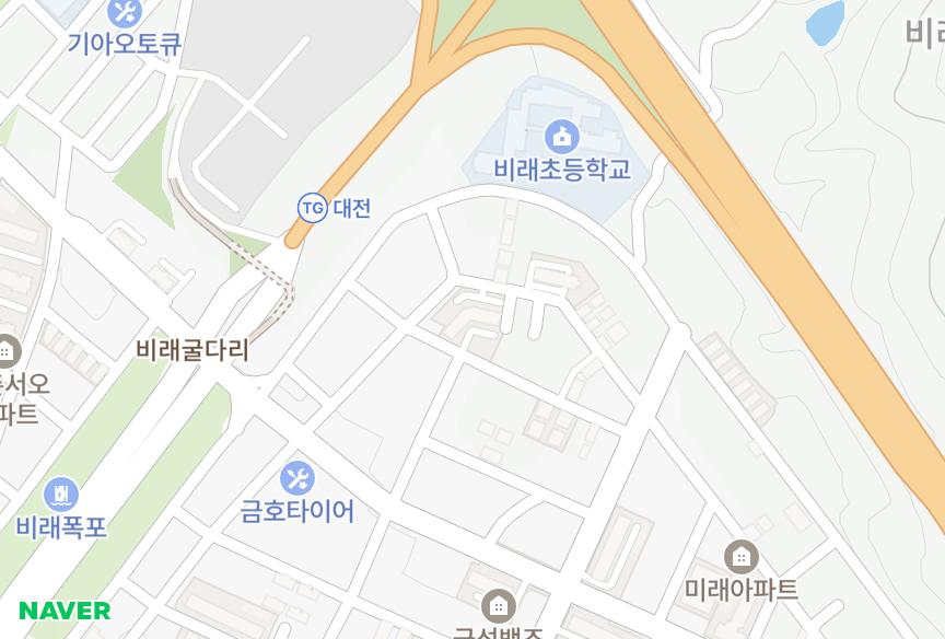 대전광역시 대덕구 비래동 유앤미 위치·실거래 시세 지도