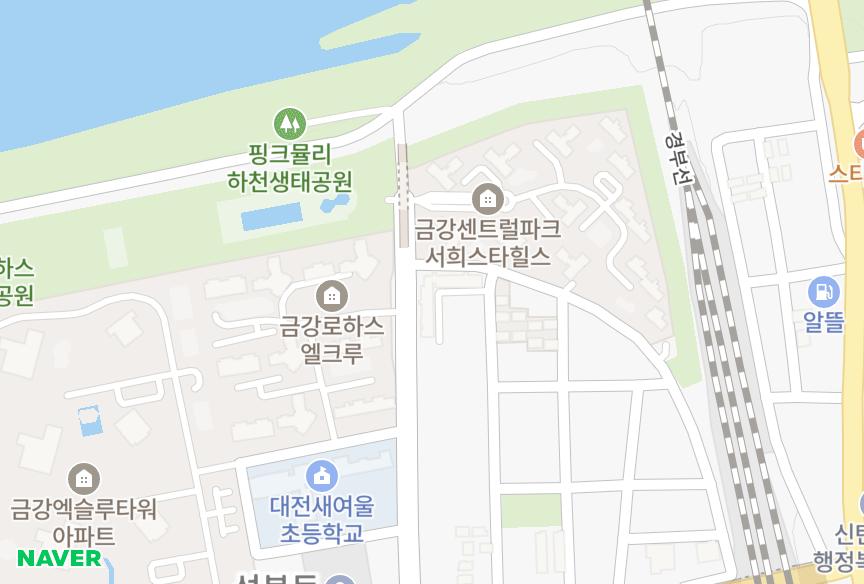 대전광역시 대덕구 석봉동 등마루 위치·실거래 시세 지도