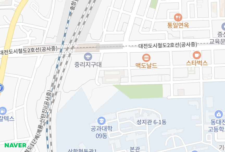 대전광역시 대덕구 중리동 안전로얄 위치·실거래 시세 지도
