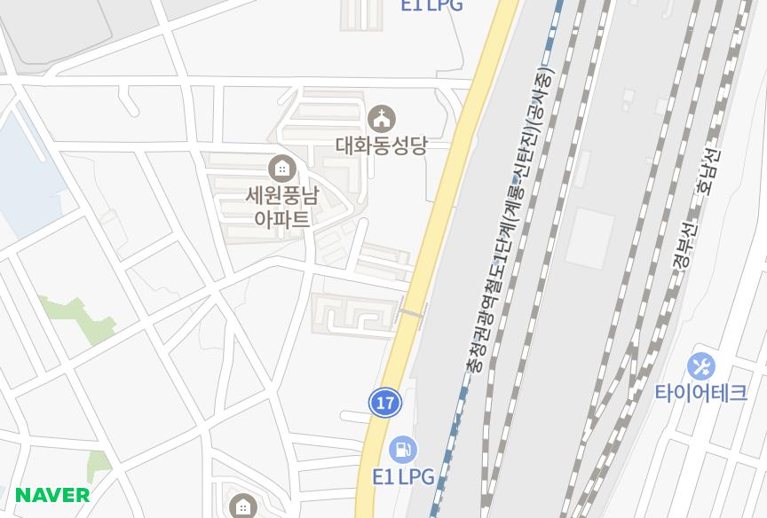 대전광역시 대덕구 대화동 신대화 위치·실거래 시세 지도