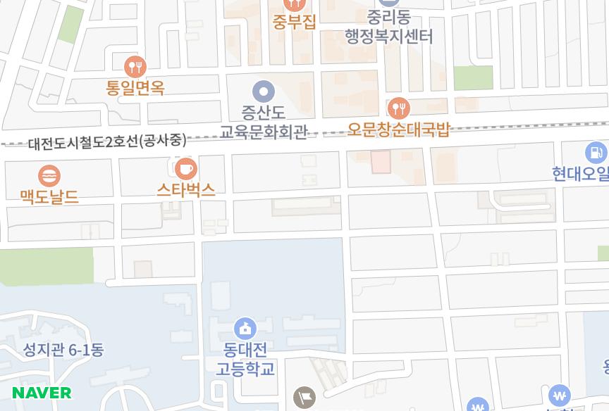 대전광역시 대덕구 중리동 임광하이츠 위치·실거래 시세 지도