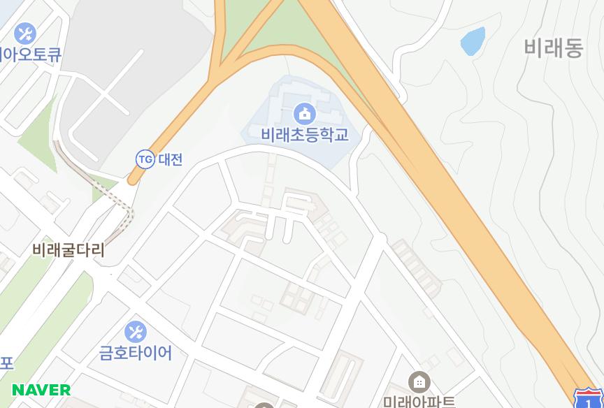 대전광역시 대덕구 비래동 평화 위치·실거래 시세 지도