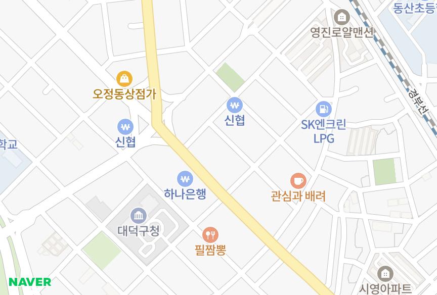 대전광역시 대덕구 오정동 오정나이스팰리스14차 위치·실거래 시세 지도