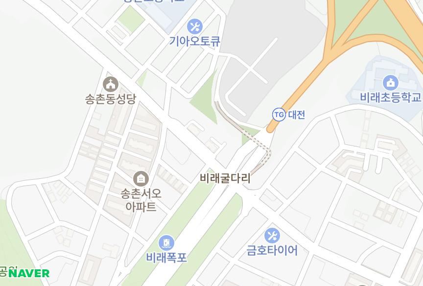 대전광역시 대덕구 송촌동 로얄카운티 위치·실거래 시세 지도
