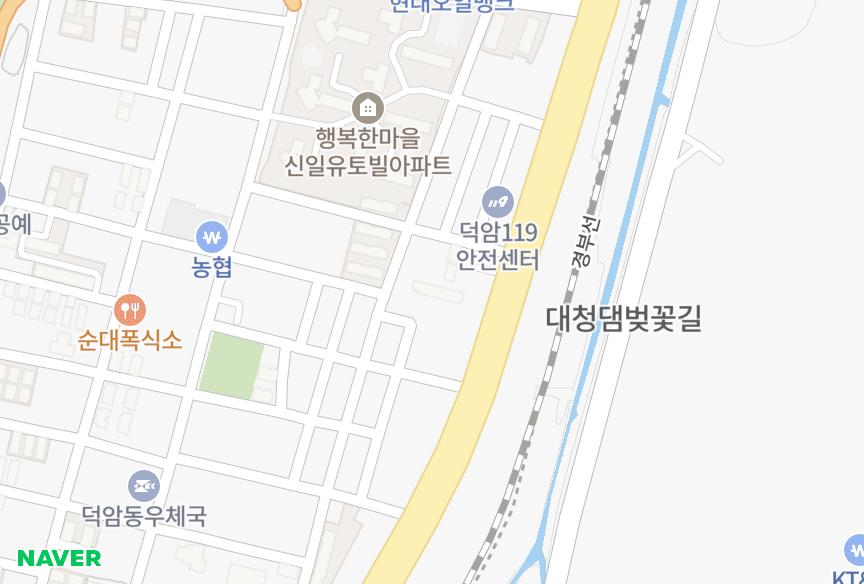 대전광역시 대덕구 평촌동 한라맨션 위치·실거래 시세 지도