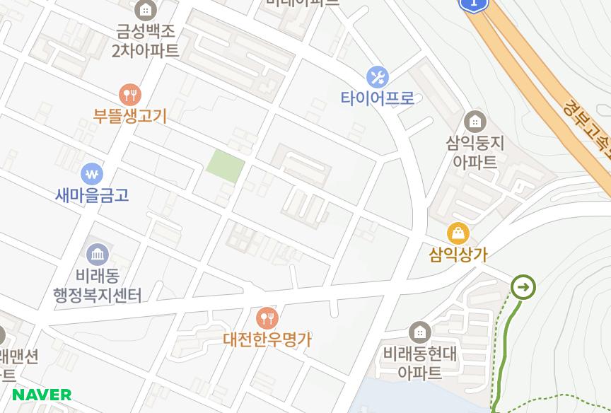 대전광역시 대덕구 비래동 정남주택 위치·실거래 시세 지도