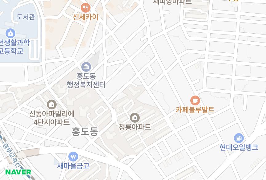 대전광역시 동구 홍도동 평화로운 위치·실거래 시세 지도