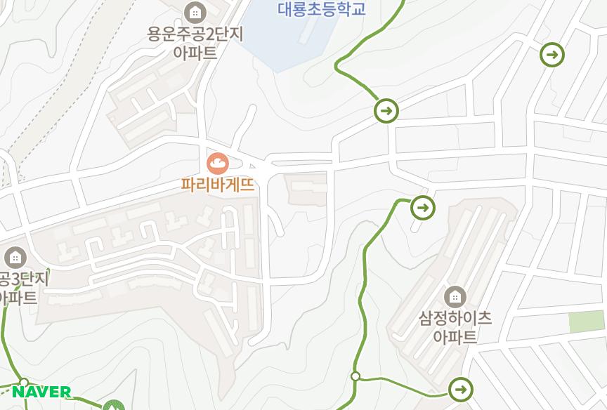 대전광역시 동구 용운동 정원 위치·실거래 시세 지도