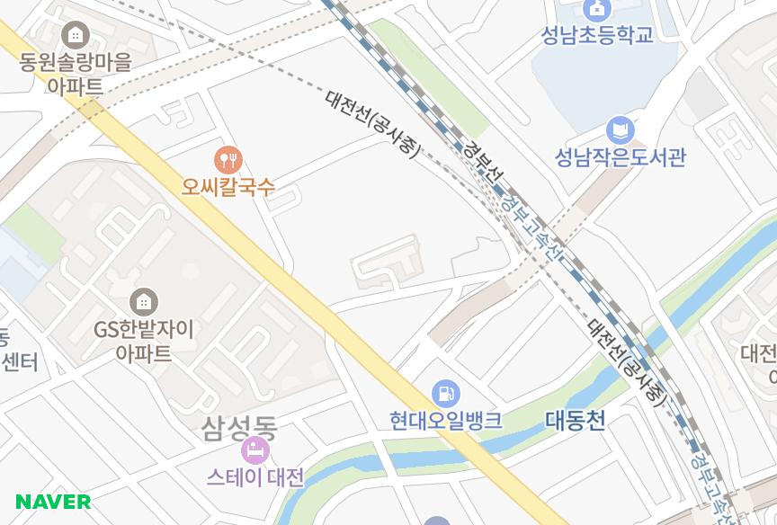 대전광역시 동구 삼성동 대청 위치·실거래 시세 지도