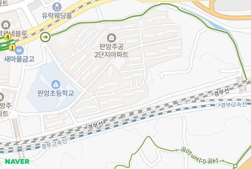 대전광역시 동구 용운동 주공-1차 위치·실거래 시세 지도