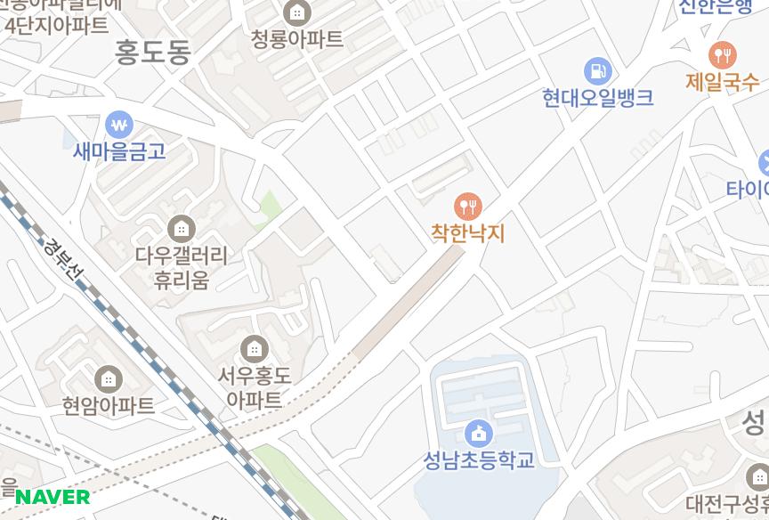 대전광역시 동구 홍도동 에코시티 위치·실거래 시세 지도