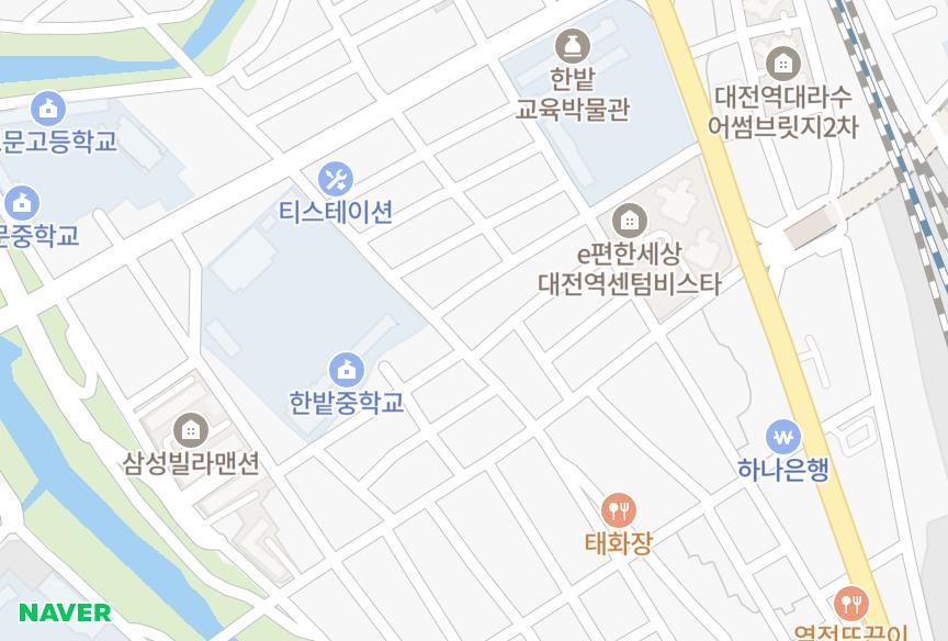 대전광역시 동구 삼성동 한밭상가 위치·실거래 시세 지도