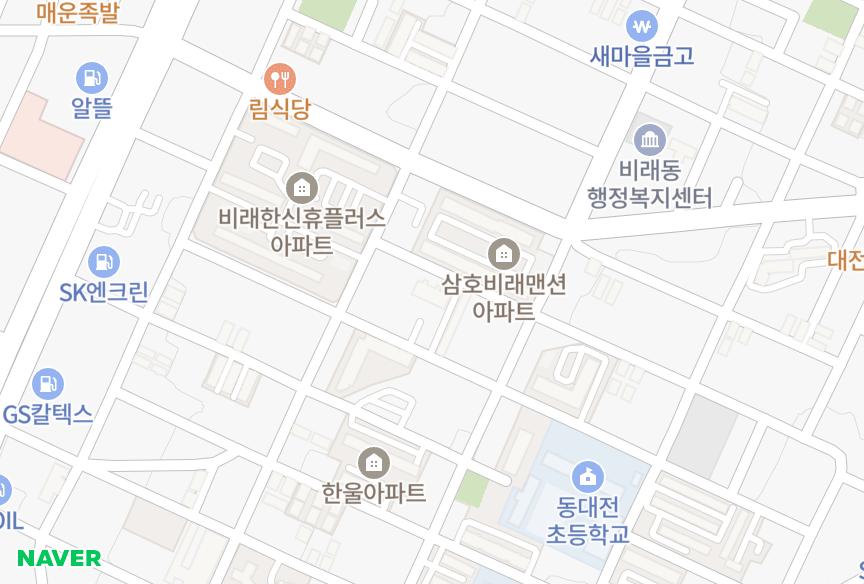 대전광역시 동구 가양동 한밭빌라 위치·실거래 시세 지도