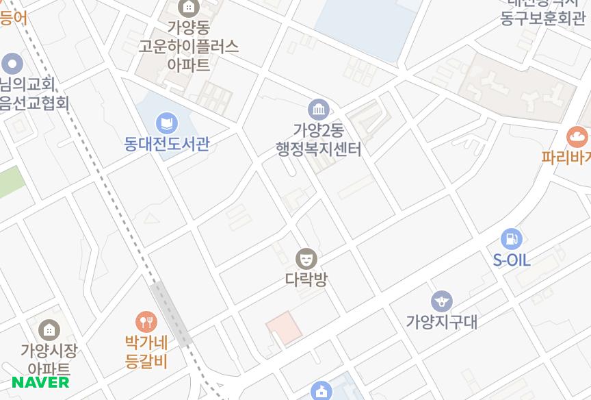 대전광역시 동구 가양동 흥룡연립 위치·실거래 시세 지도
