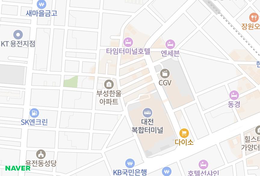 대전광역시 동구 용전동 (63-21) 위치·실거래 시세 지도