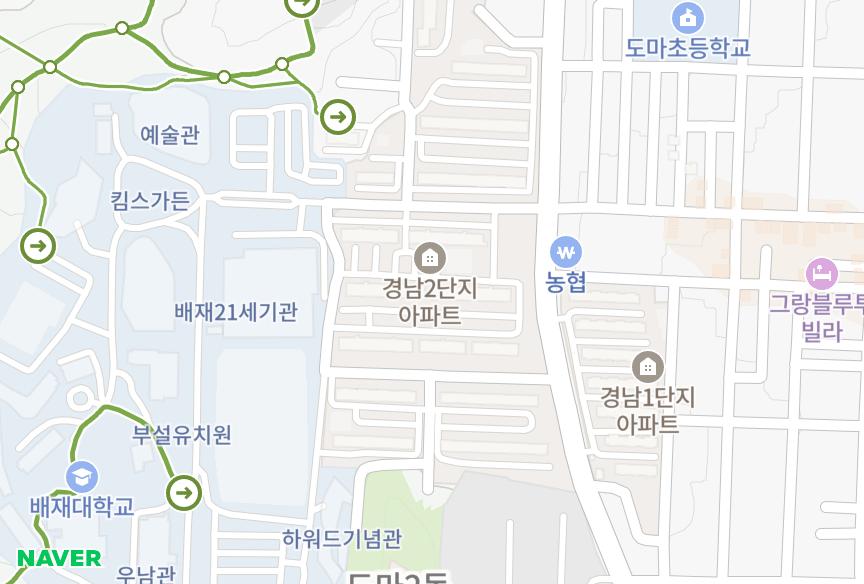 대전광역시 서구 도마동 도마경남2,3차 위치·실거래 시세 지도