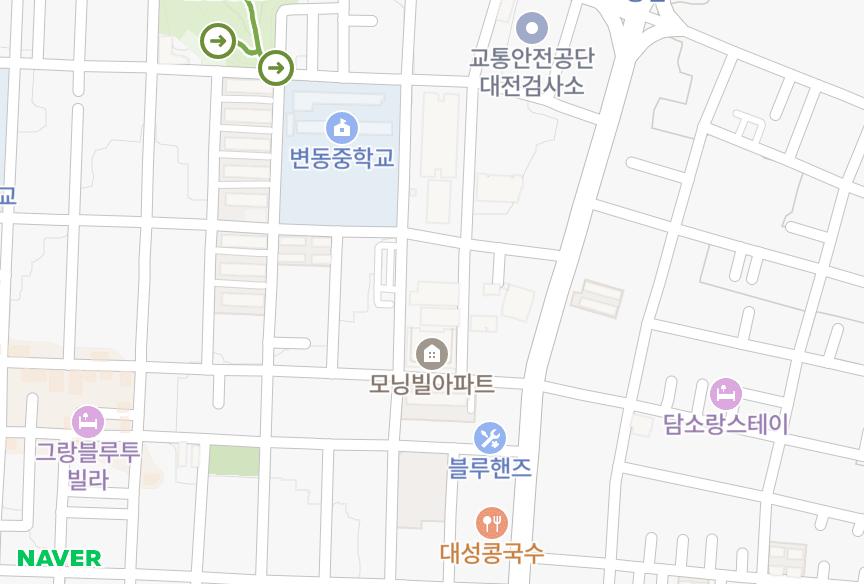 대전광역시 서구 변동 탑스빌 위치·실거래 시세 지도