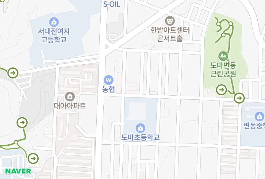 대전광역시 서구 갈마동 복음맨션 위치·실거래 시세 지도