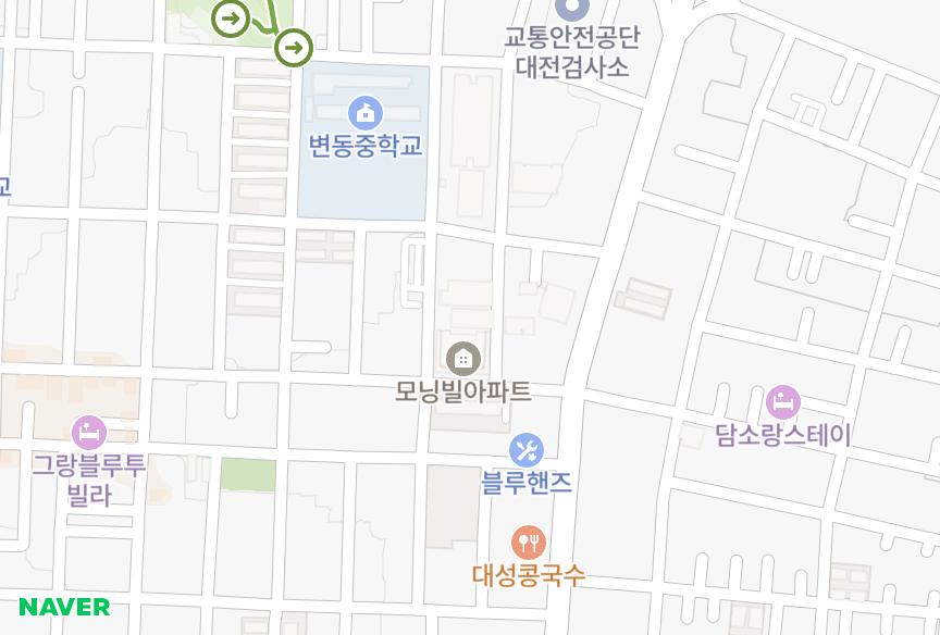 대전광역시 서구 변동 포도힐 위치·실거래 시세 지도