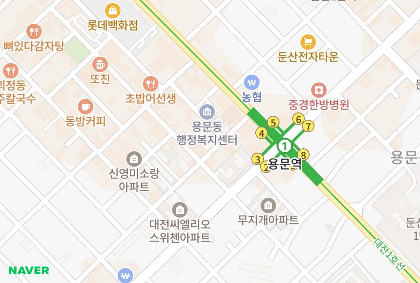 대전광역시 서구 용문동 아이스테이하우스 위치·실거래 시세 지도