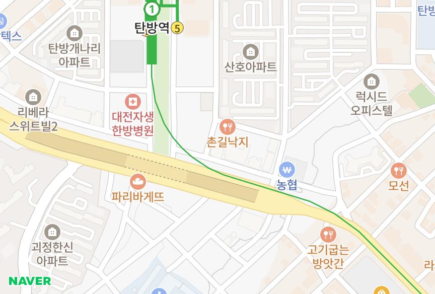 대전광역시 서구 탄방동 탄방시티빌4차 위치·실거래 시세 지도