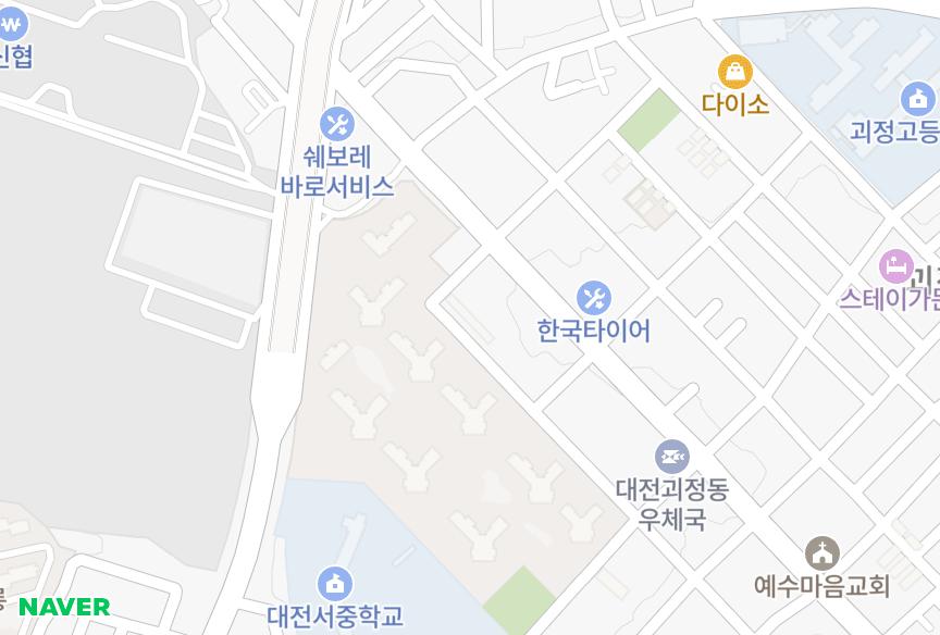 대전광역시 서구 괴정동 케이지빌 위치·실거래 시세 지도