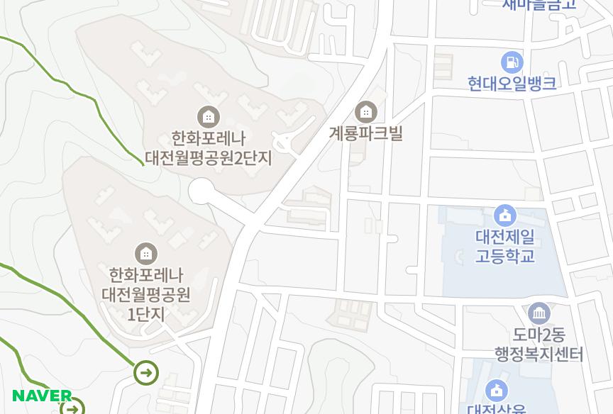 대전광역시 서구 도마동 삼원 위치·실거래 시세 지도