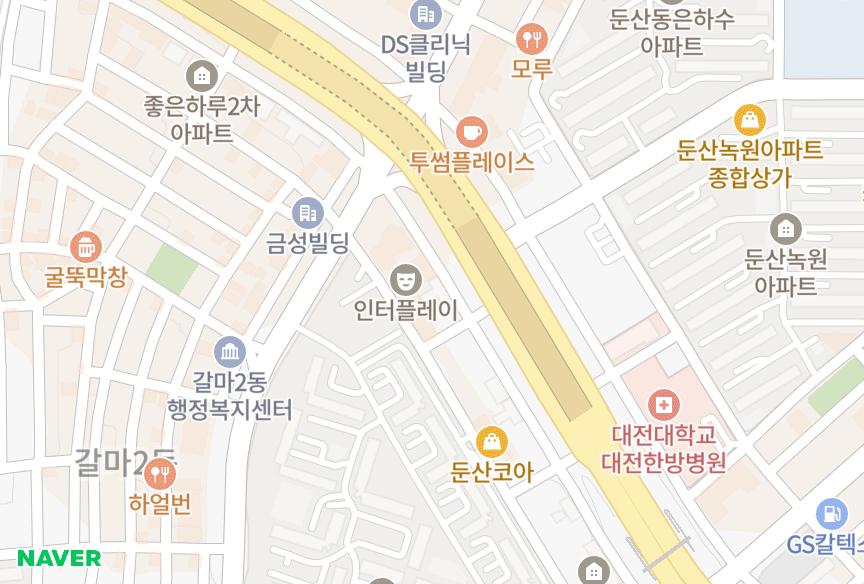 대전광역시 서구 갈마동 위너스빌2 위치·실거래 시세 지도