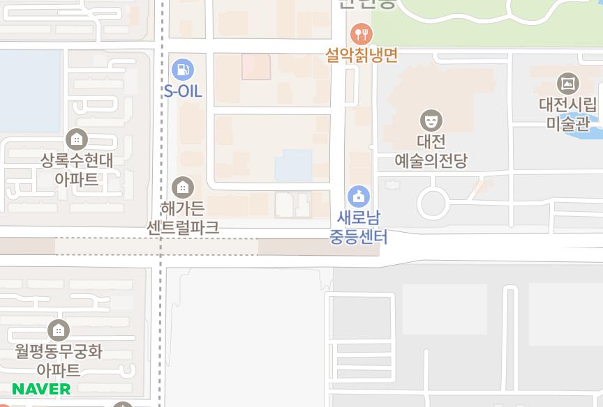 대전광역시 서구 만년동 시티팰리스5차 위치·실거래 시세 지도