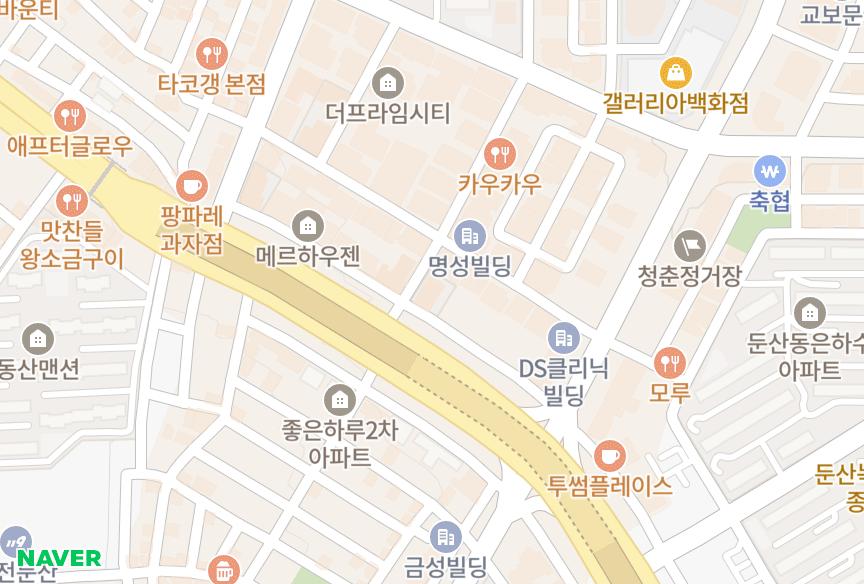 대전광역시 서구 둔산동 리마 위치·실거래 시세 지도