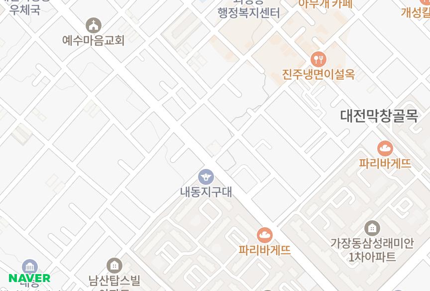 대전광역시 서구 괴정동 괴정나이스타운9차 위치·실거래 시세 지도