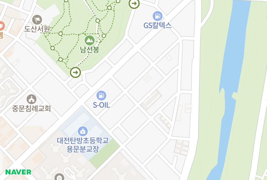 대전광역시 서구 용문동 현대에코타운 위치·실거래 시세 지도