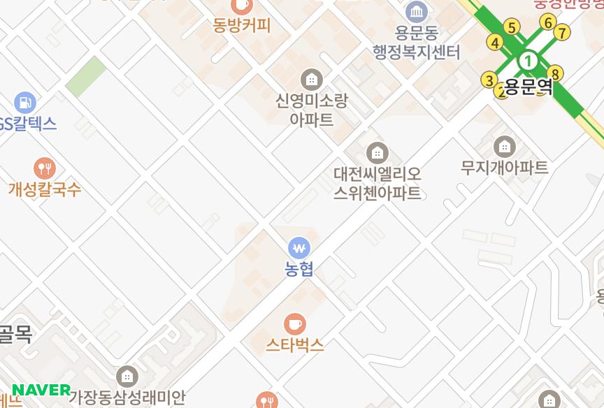 대전광역시 서구 용문동 협신맨션 위치·실거래 시세 지도