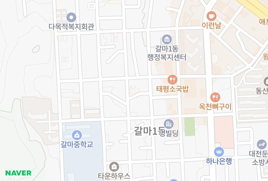 대전광역시 서구 갈마동 갈마동건씨티빌2차 위치·실거래 시세 지도