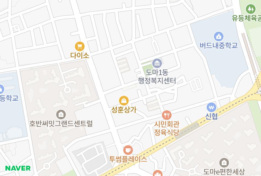 대전광역시 서구 도마동 복음하이츠 위치·실거래 시세 지도