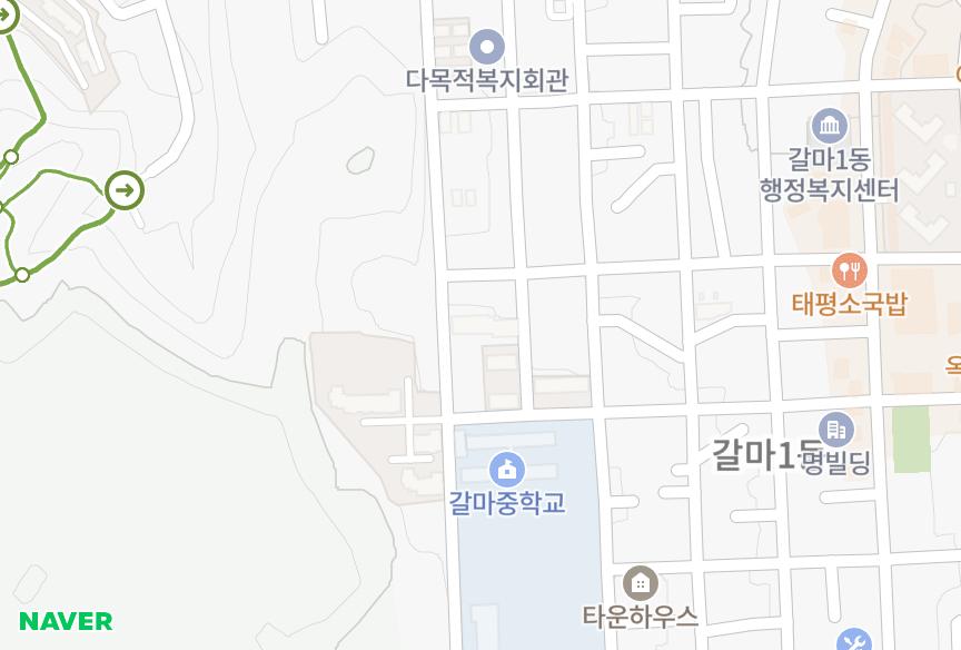 대전광역시 서구 갈마동 베버리힐스유엔빌리 위치·실거래 시세 지도