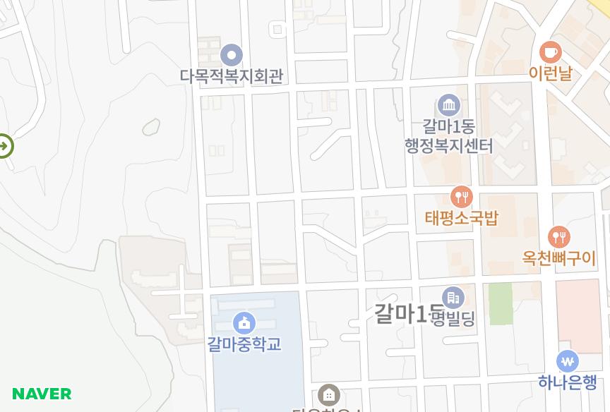 대전광역시 서구 갈마동 동광빌라 위치·실거래 시세 지도