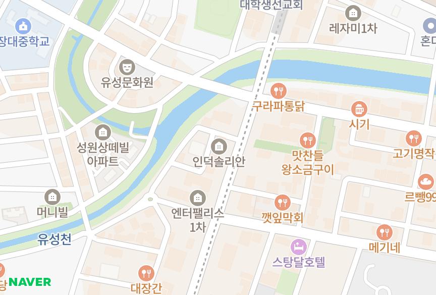 대전광역시 유성구 봉명동 솔리안 위치·실거래 시세 지도