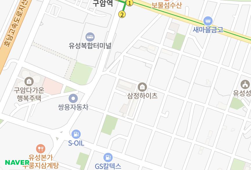 대전광역시 유성구 구암동 구암조선 위치·실거래 시세 지도
